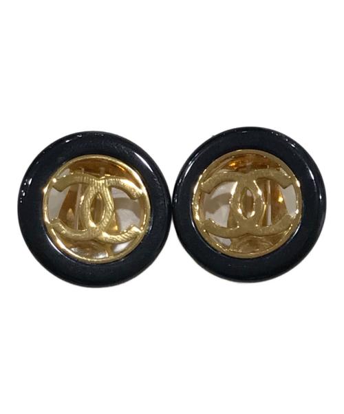 CHANEL（シャネル）CHANEL (シャネル) ココマークイヤリング ゴールド×ブラックの古着・服飾アイテム