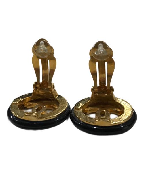 CHANEL（シャネル）CHANEL (シャネル) ココマークイヤリング ゴールド×ブラックの古着・服飾アイテム