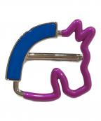 HERMESエルメス）の古着「シュバルネオン スカーフリング」｜ブルー×レッド