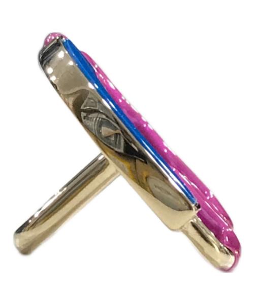 HERMES（エルメス）HERMES (エルメス) シュバルネオン スカーフリング ブルー×レッド サイズ:不明の古着・服飾アイテム