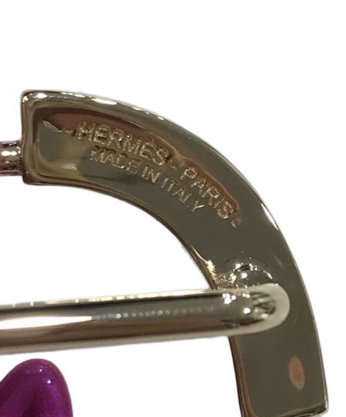 HERMES（エルメス）HERMES (エルメス) シュバルネオン スカーフリング ブルー×レッド サイズ:不明の古着・服飾アイテム