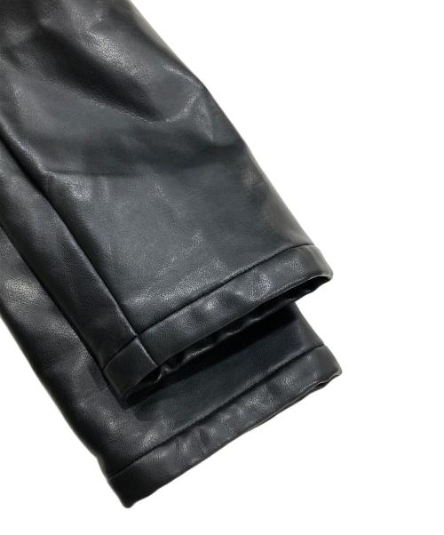 EMPORIO ARMANI（エンポリオアルマーニ）EMPORIO ARMANI (エンポリオアルマーニ) フェイクレザーコート ブラック サイズ:50の古着・服飾アイテム