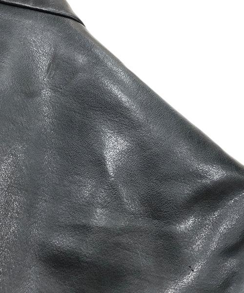 EMPORIO ARMANI（エンポリオアルマーニ）EMPORIO ARMANI (エンポリオアルマーニ) フェイクレザーコート ブラック サイズ:50の古着・服飾アイテム