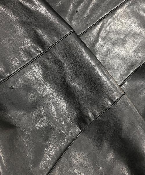 EMPORIO ARMANI（エンポリオアルマーニ）EMPORIO ARMANI (エンポリオアルマーニ) フェイクレザーコート ブラック サイズ:50の古着・服飾アイテム