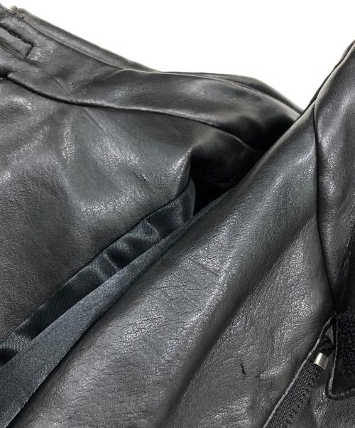 EMPORIO ARMANI（エンポリオアルマーニ）EMPORIO ARMANI (エンポリオアルマーニ) フェイクレザーコート ブラック サイズ:50の古着・服飾アイテム