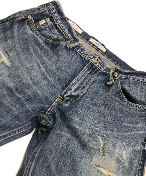 FDMTL（ファンダメンタル）FDMTL (ファンダメンタル) ダメージデニムパンツ インディゴ サイズ:W36×L30の古着・服飾アイテム