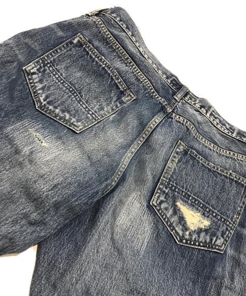 FDMTL（ファンダメンタル）FDMTL (ファンダメンタル) ダメージデニムパンツ インディゴ サイズ:W36×L30の古着・服飾アイテム