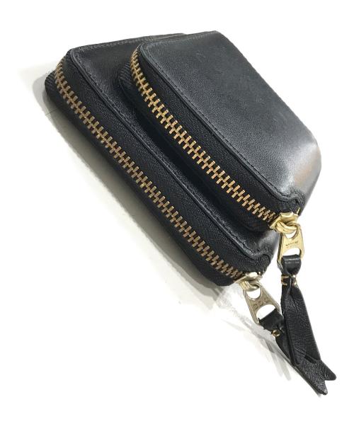 COMME des GARCONS（コムデギャルソン）COMME des GARCONS (コムデギャルソン) OUT SIDE POCKET WALLET ブラックの古着・服飾アイテム
