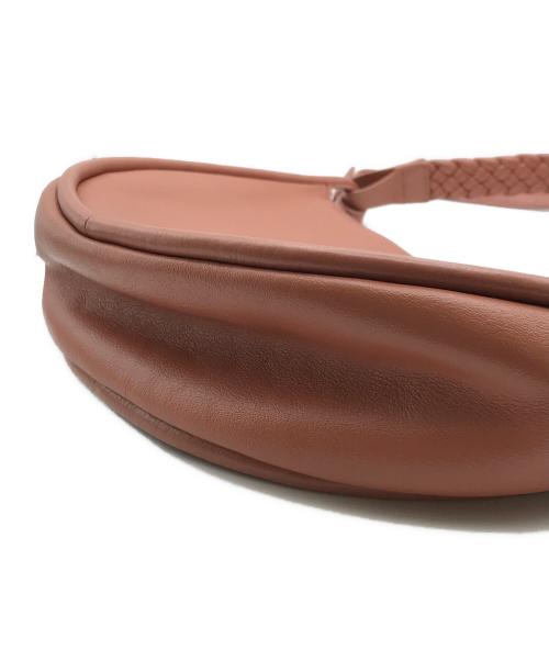 MOTHERHOUSE（マザーハウス）MOTHERHOUSE (マザーハウス) Round Moon 2Way Handバッグ（ラウンドムーン　2ウェイ　ハンドバッグ） オレンジの古着・服飾アイテム