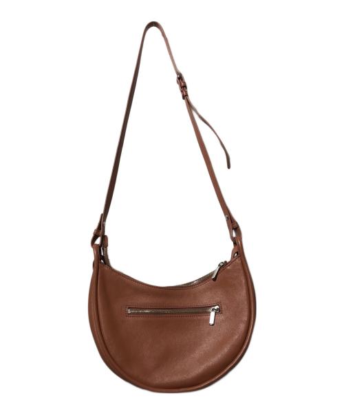 MOTHERHOUSE（マザーハウス）MOTHERHOUSE (マザーハウス) Round Moon 2Way Handバッグ（ラウンドムーン　2ウェイ　ハンドバッグ） オレンジの古着・服飾アイテム