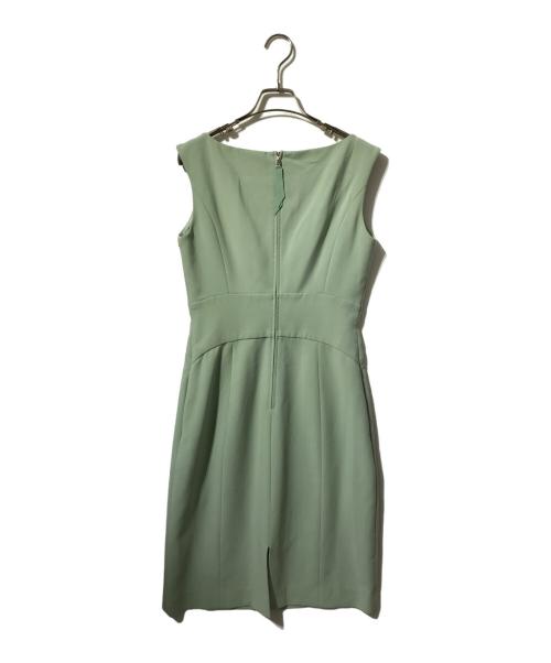 FOXEY NEWYORK（フォクシーニューヨーク）FOXEY NEWYORK (フォクシーニューヨーク) ノースリーブワンピース/ワンピース グリーン サイズ:40の古着・服飾アイテム