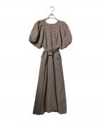 HER LIP TOハーリップトゥ）の古着「Portofino Belted Check Dres」｜ブラック×ブラウン