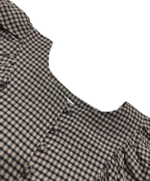 HER LIP TO（ハーリップトゥ）HER LIP TO (ハーリップトゥ) Portofino Belted Check Dres ブラック×ブラウン サイズ:Mの古着・服飾アイテム