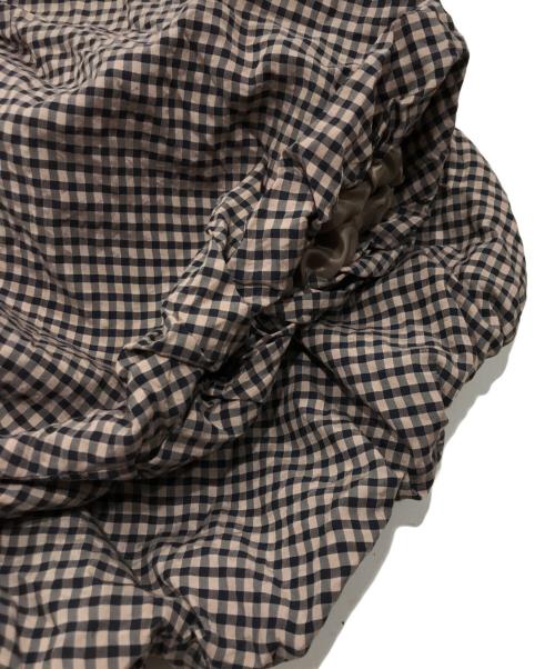 HER LIP TO（ハーリップトゥ）HER LIP TO (ハーリップトゥ) Portofino Belted Check Dres ブラック×ブラウン サイズ:Mの古着・服飾アイテム