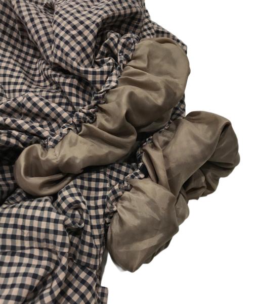 HER LIP TO（ハーリップトゥ）HER LIP TO (ハーリップトゥ) Portofino Belted Check Dres ブラック×ブラウン サイズ:Mの古着・服飾アイテム