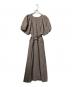 HER LIP TO（ハーリップトゥ）の古着「Portofino Belted Check Dres」｜ブラック×ブラウン