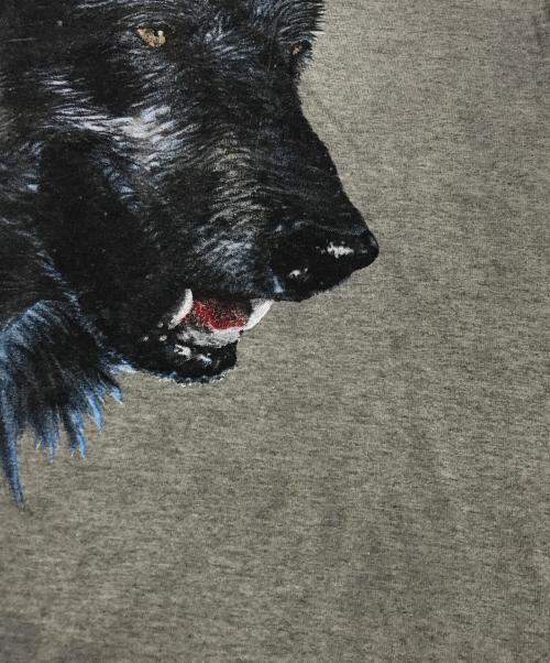 HARLEY-DAVIDSON（ハーレーダビッドソン）HARLEY-DAVIDSON (ハーレーダビッドソン) ウルフオートバイプリントTシャツ/半袖カットソー グリーン サイズ:Lの古着・服飾アイテム
