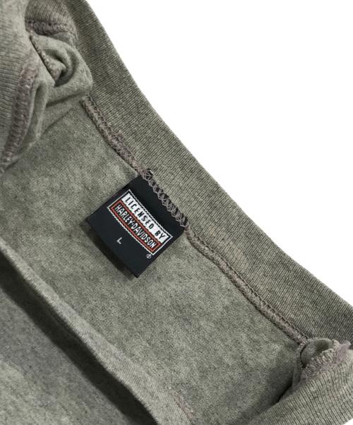 HARLEY-DAVIDSON（ハーレーダビッドソン）HARLEY-DAVIDSON (ハーレーダビッドソン) ウルフオートバイプリントTシャツ/半袖カットソー グリーン サイズ:Lの古着・服飾アイテム