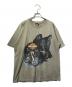 HARLEY-DAVIDSON（ハーレーダビッドソン）の古着「ウルフオートバイプリントTシャツ/半袖カットソー」｜グリーン