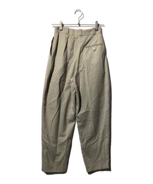 TODAYFUL（トゥデイフル）TODAYFUL (トゥデイフル) Highwaist Tuck Trousers/タックパンツ/ハイウエストパンツ ベージュ サイズ:36の古着・服飾アイテム