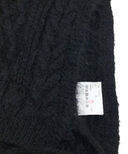 TAO COMME des GARCONS（タオ コムデギャルソン）TAO COMME des GARCONS (タオ コムデギャルソン) BATONER (バトナ―) モヘヤアラン柄 フード付ニットベスト ブラック サイズ:表記なしの古着・服飾アイテム