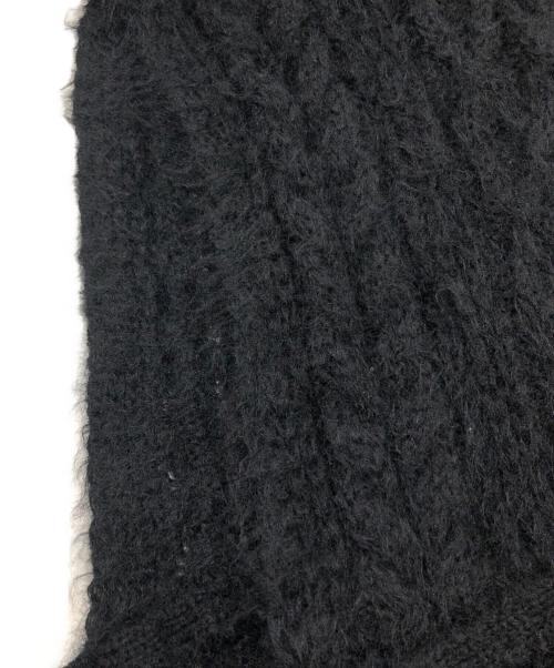 TAO COMME des GARCONS（タオ コムデギャルソン）TAO COMME des GARCONS (タオ コムデギャルソン) BATONER (バトナ―) モヘヤアラン柄 フード付ニットベスト ブラック サイズ:表記なしの古着・服飾アイテム