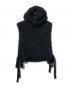 TAO COMME des GARCONS（タオ コムデギャルソン）の古着「モヘヤアラン柄 フード付ニットベスト」｜ブラック