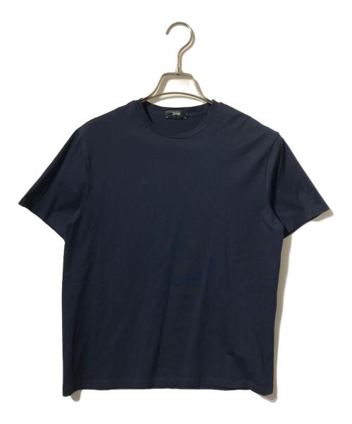 HERNO（ヘルノ）HERNO (ヘルノ) クルーネックTシャツ/半袖Tシャツ ネイビー サイズ:46の古着・服飾アイテム