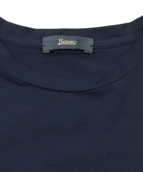 HERNO（ヘルノ）HERNO (ヘルノ) クルーネックTシャツ/半袖Tシャツ ネイビー サイズ:46の古着・服飾アイテム
