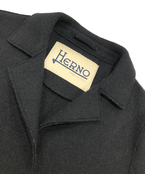 HERNO（ヘルノ）HERNO (ヘルノ) リバーコート ブラック サイズ:42の古着・服飾アイテム
