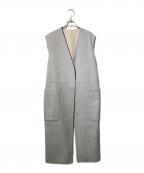 CYCLASシクラス）の古着「ミンクファーベルトリバーウールロングジレ」｜グレー