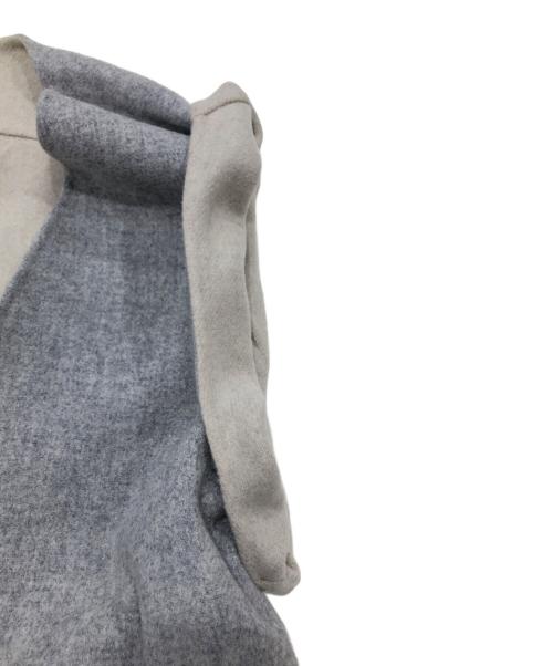 CYCLAS（シクラス）CYCLAS (シクラス) ミンクファーベルトリバーウールロングジレ グレー サイズ:34の古着・服飾アイテム