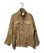 FRAMeWORKフレームワーク）の古着「ラミースタンドブルゾン/ハイネックブルゾン」｜ブラウン