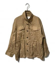 FRAMeWORK（フレームワーク）の古着「ラミースタンドブルゾン/ハイネックブルゾン」｜ブラウン