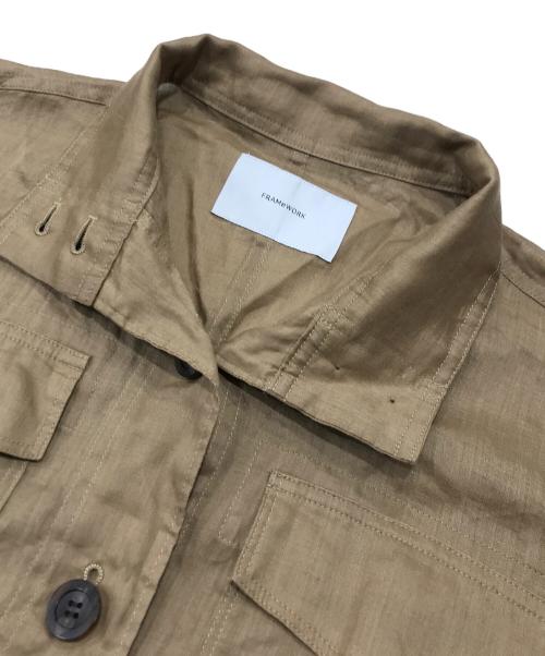 FRAMeWORK（フレームワーク）FRAMeWORK (フレームワーク) ラミースタンドブルゾン/ハイネックブルゾン ブラウン サイズ:不明の古着・服飾アイテム