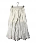 IENAイエナ）の古着「コットンレーススカート/シアースカート」｜ホワイト