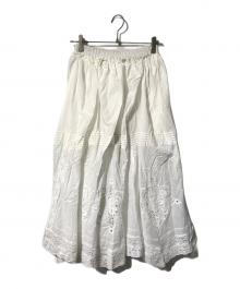 IENA（イエナ）の古着「コットンレーススカート/シアースカート」｜ホワイト