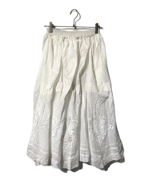 IENA（イエナ）IENA (イエナ) コットンレーススカート/シアースカート ホワイト サイズ:36の古着・服飾アイテム