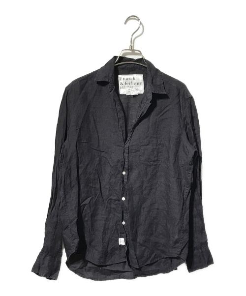 Frank&Eileen（フランクアンドアイリーン）Frank&Eileen (フランクアンドアイリーン) Ron Herman (ロンハーマン) 別注 Eileenリネンシャツ/開襟シャツ ネイビー サイズ:XSの古着・服飾アイテム