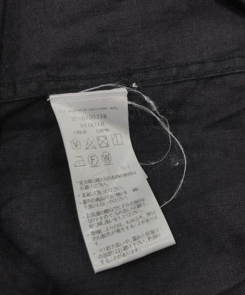 Frank&Eileen（フランクアンドアイリーン）Frank&Eileen (フランクアンドアイリーン) Ron Herman (ロンハーマン) 別注 Eileenリネンシャツ/開襟シャツ ネイビー サイズ:XSの古着・服飾アイテム