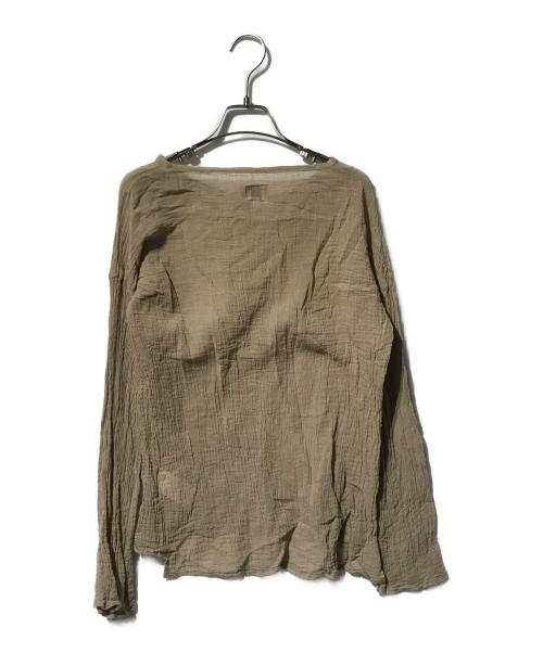 LES ATELIERS FRANCAIS DE CONFECTION（ル アトリエフランセ デ コンフェクション）LES ATELIERS FRANCAIS DE CONFECTION (ル アトリエフランセ デ コンフェクション) IENA (イエナ) ロングスリーブトップス／シースルートップス ブラウン サイズ:TUの古着・服飾アイテム