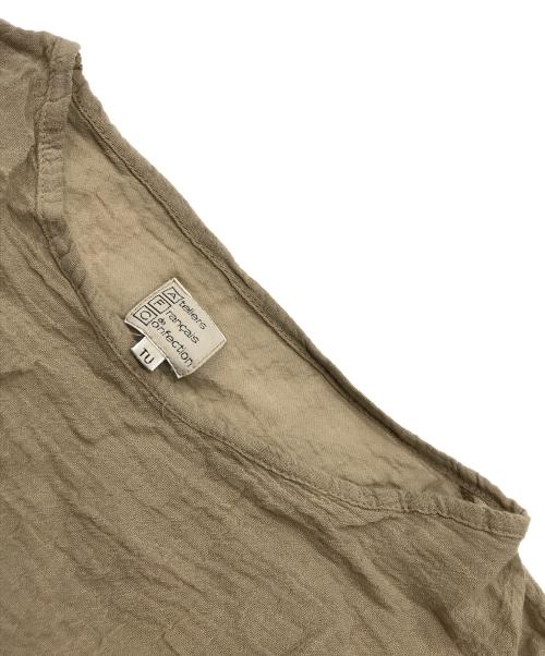 LES ATELIERS FRANCAIS DE CONFECTION（ル アトリエフランセ デ コンフェクション）LES ATELIERS FRANCAIS DE CONFECTION (ル アトリエフランセ デ コンフェクション) IENA (イエナ) ロングスリーブトップス／シースルートップス ブラウン サイズ:TUの古着・服飾アイテム