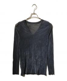 Whim Gazette（ウィムガゼット）の古着「フロッキーバックシャンカットソー」｜ブルー