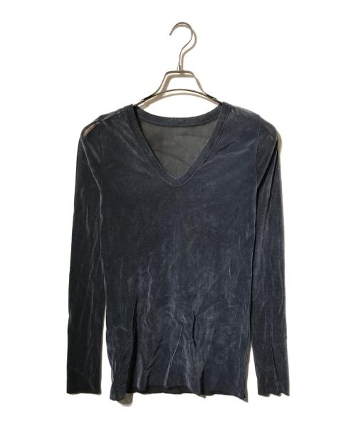 Whim Gazette（ウィムガゼット）Whim Gazette (ウィムガゼット) フロッキーバックシャンカットソー ブルー サイズ:FREEの古着・服飾アイテム