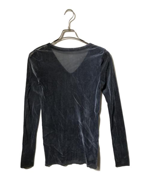 Whim Gazette（ウィムガゼット）Whim Gazette (ウィムガゼット) フロッキーバックシャンカットソー ブルー サイズ:FREEの古着・服飾アイテム