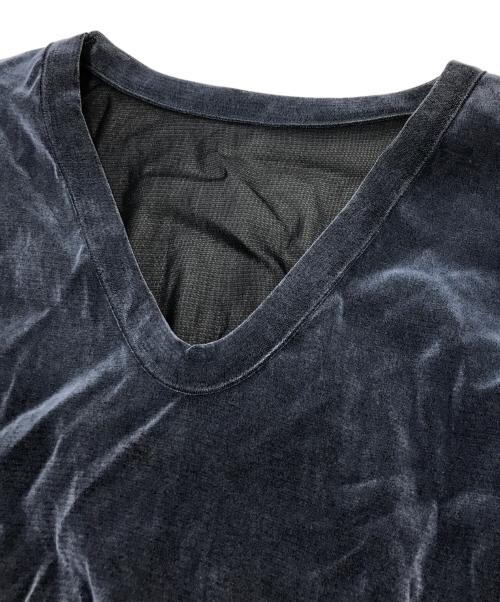 Whim Gazette（ウィムガゼット）Whim Gazette (ウィムガゼット) フロッキーバックシャンカットソー ブルー サイズ:FREEの古着・服飾アイテム