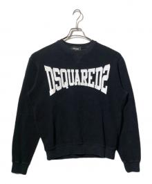 DSQUARED2（ディースクエアード）の古着「ロゴリバーススウェット」｜ブラック