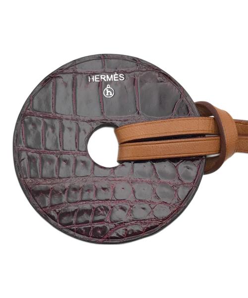 HERMES（エルメス）HERMES (エルメス) プティアッシュ レザーネックレス ブラウンの古着・服飾アイテム