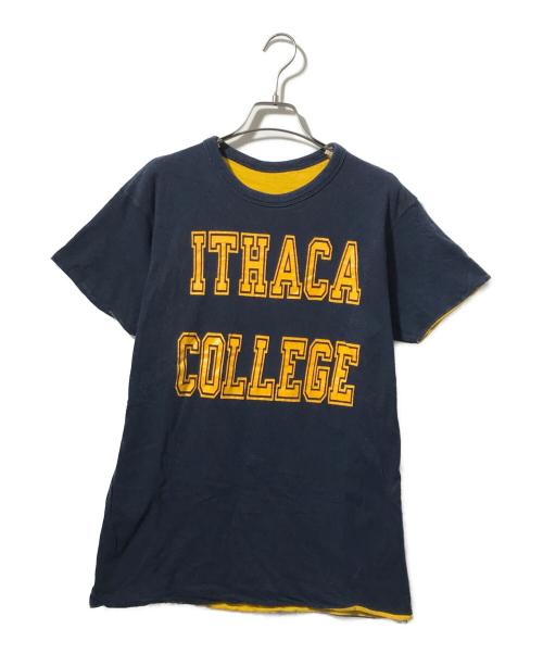 Champion（チャンピオン）Champion (チャンピオン) リバーシブルTシャツ ネイビー×イエロー サイズ:Lの古着・服飾アイテム
