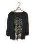 VIVIENNE TAM（ヴィヴィアンタム）の古着「パワーネットフラワープリントブラウス」｜ブラック